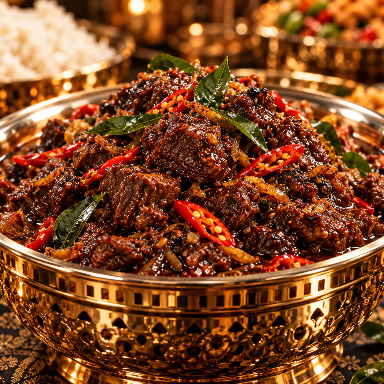 Ilustrasi daging hitam kenduri
